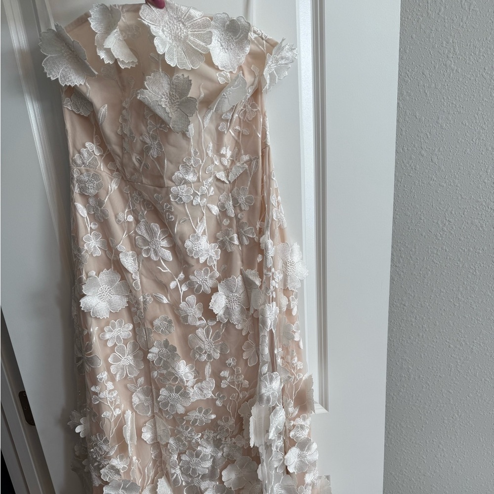 NWT Cream Floral Lace Dress